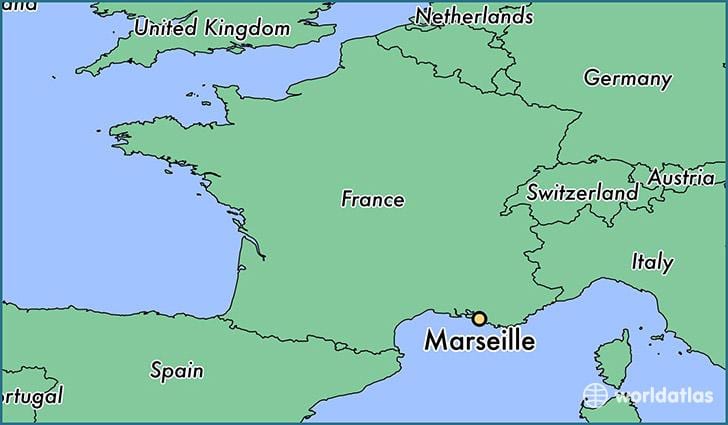 erakutsi Marseilla frantzian mapa