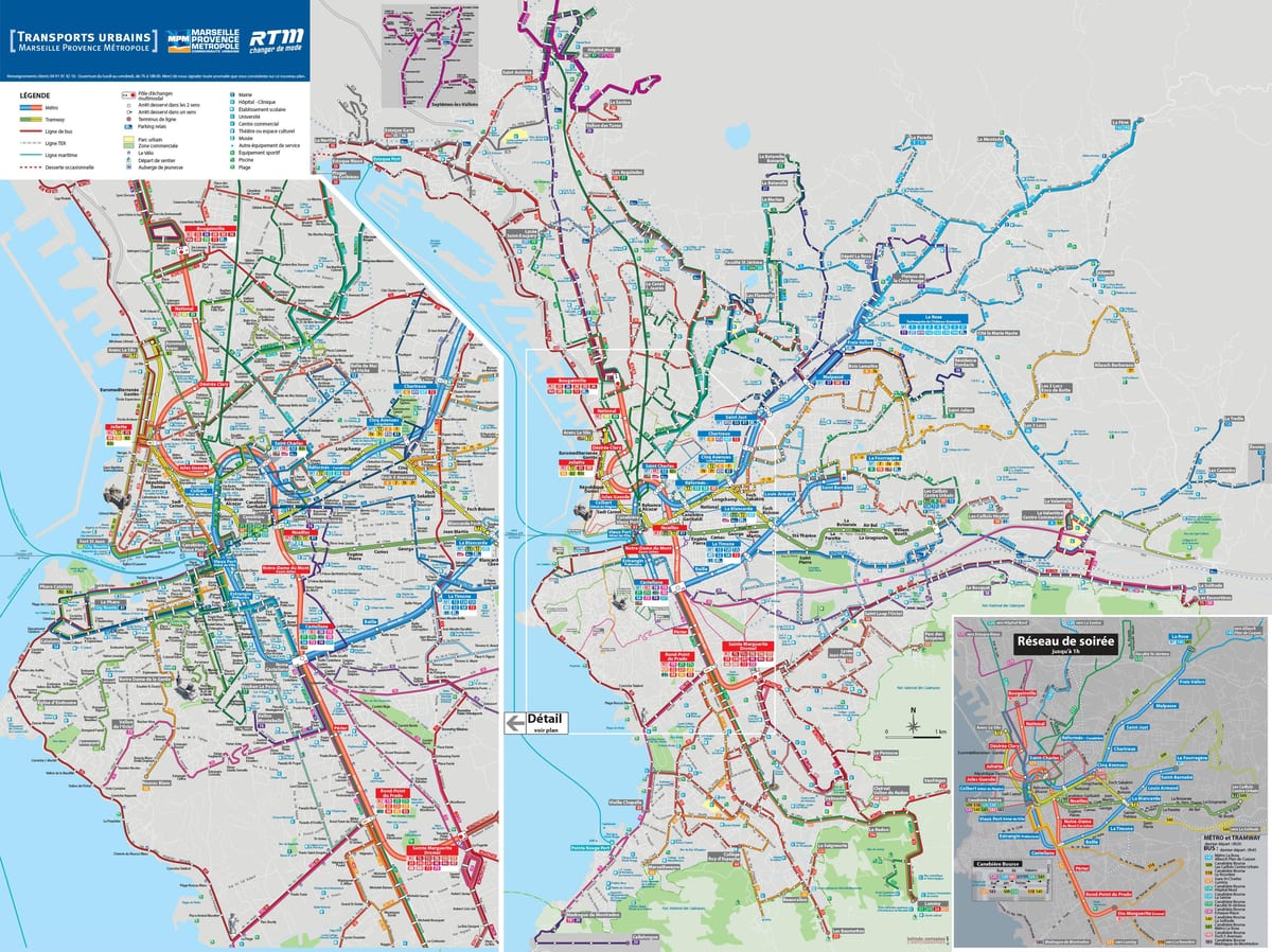 Marseilla autobus ibilbidea mapa