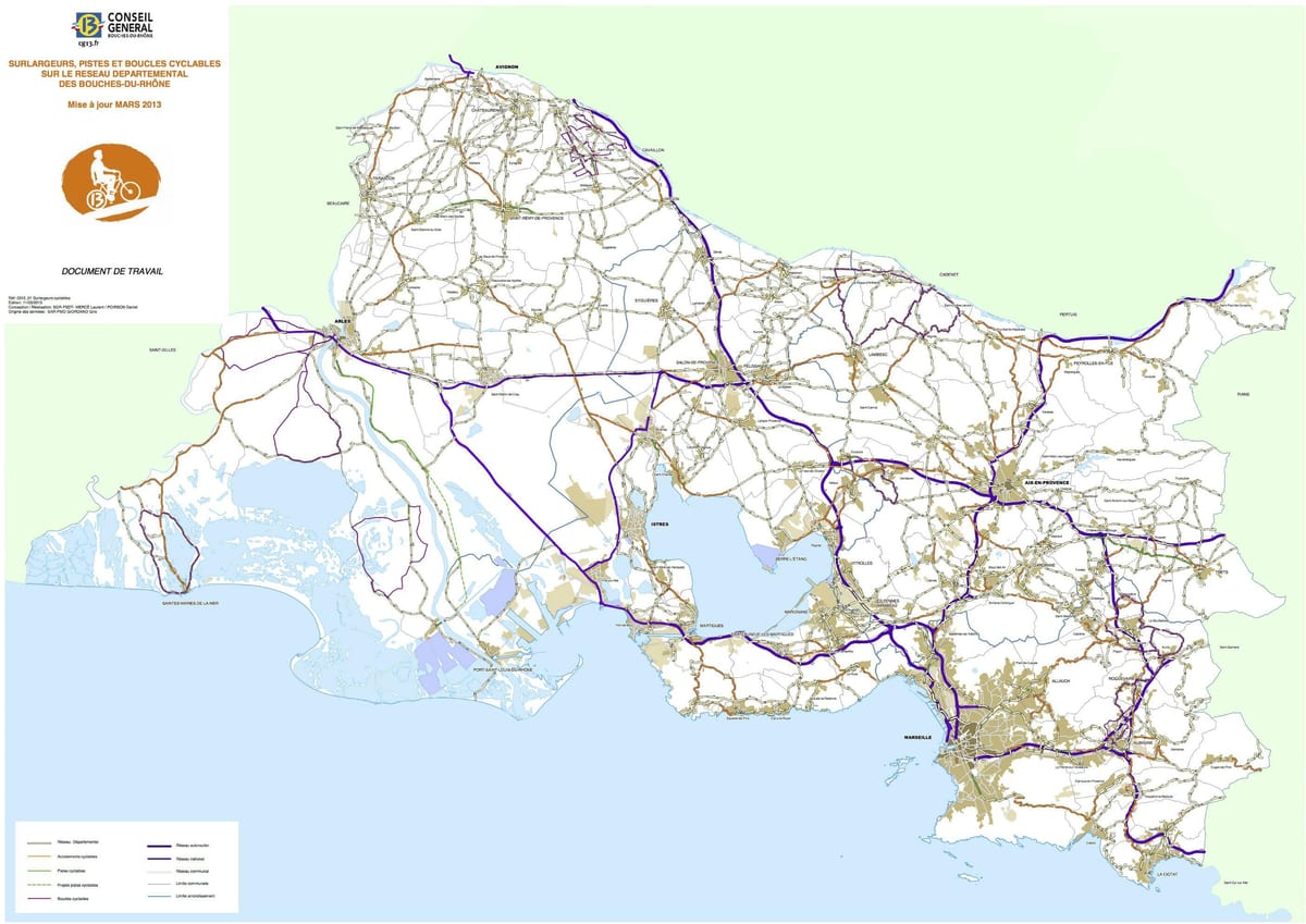 mapa Marseilla bike