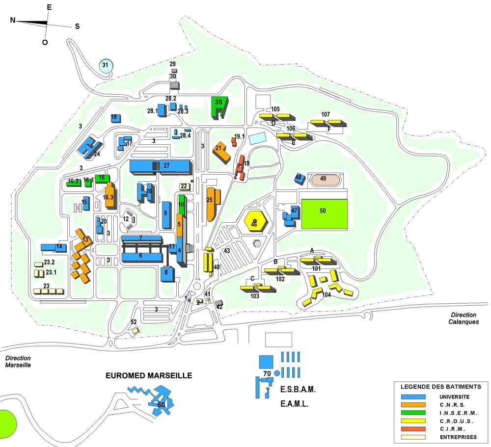 mapa Marseilla eskola