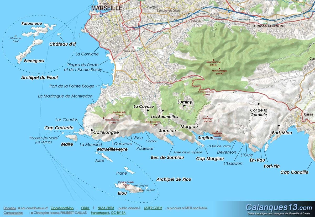 geografikoa mapa Marseilla