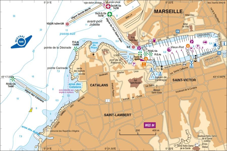 mapa Marseilla gurutzaldi-terminal