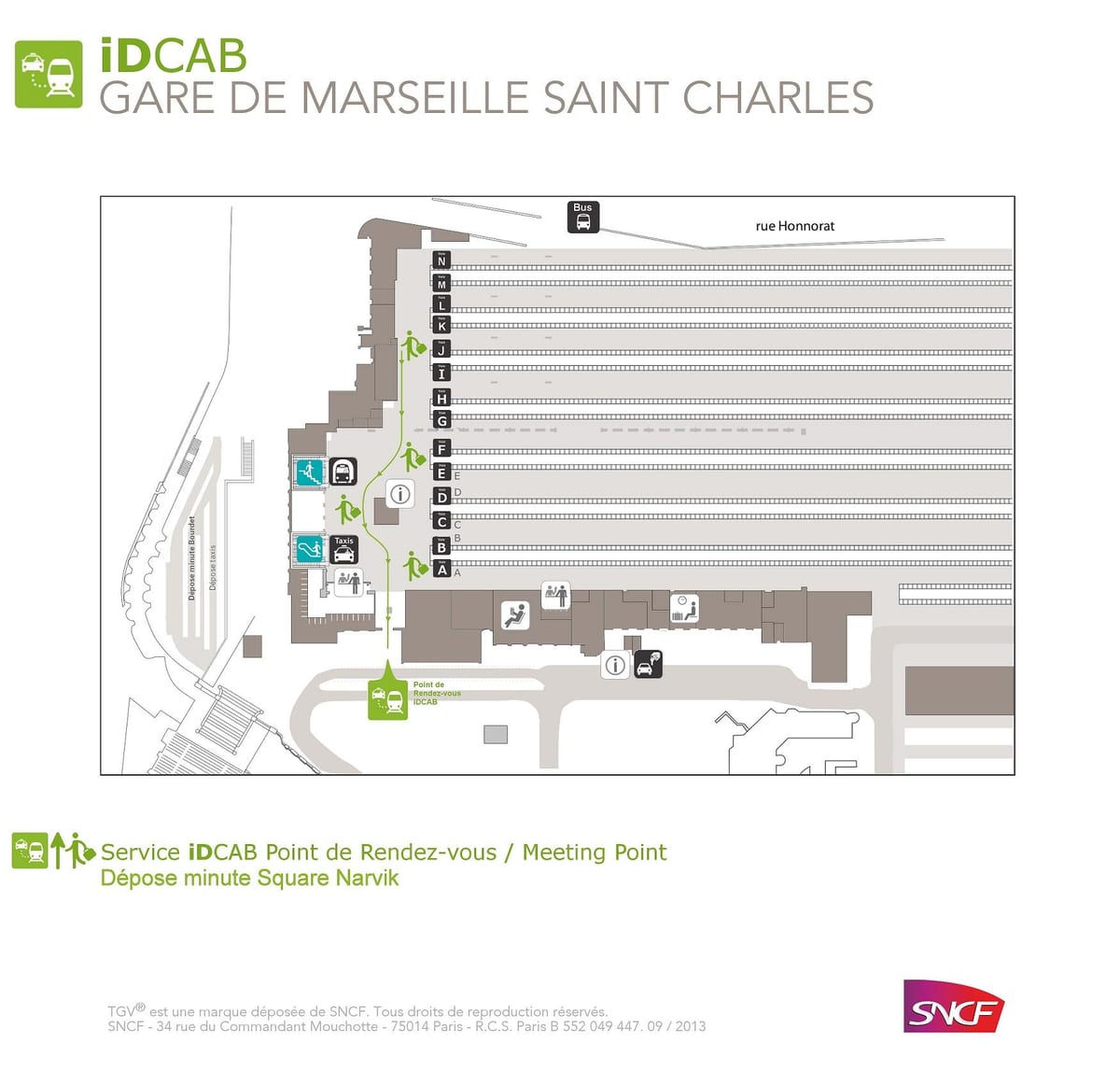 mapa Marseilla st charles tren geltokia