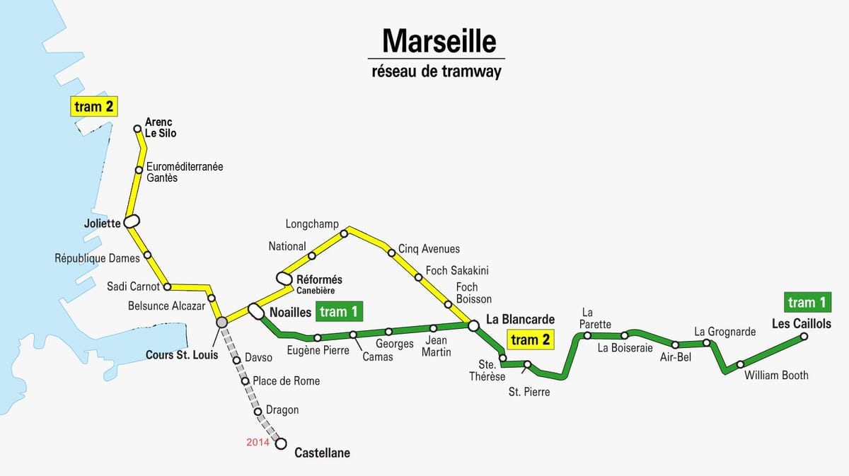 mapa Marseilla tranbia