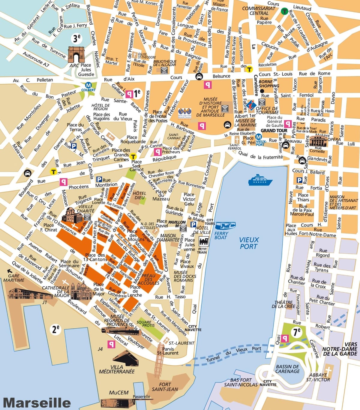 Marseilla cruise portu mapa